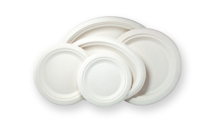 Eco Friendly Round Plate, Biodegradable Sugarcane Bagasse Plates.